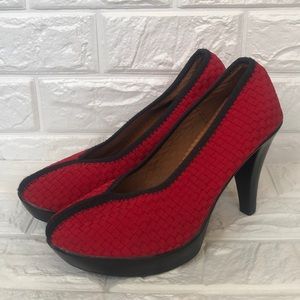 Bernie Mex Legend red woven heels 40